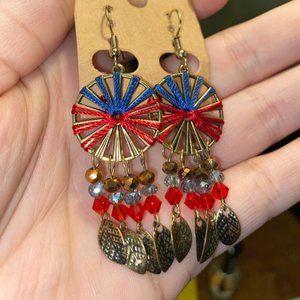 Boho Dangle Earrings Dangling Drop Unique Bohemian Jewelry Ladies Fashion Round